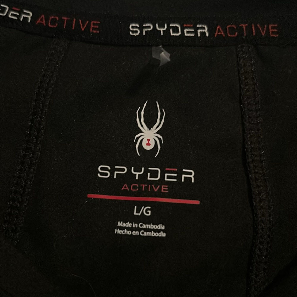 Spyder Black Long Sleeve Thumb Hole Activewear Pullover Top - Picture 7 of 8